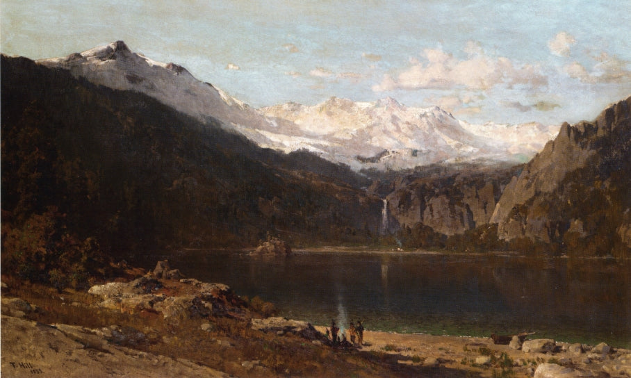 Emerald Bay, Lake Tahoe, vintage artwork by Thomas Hill, 12x8" (A4) Poster