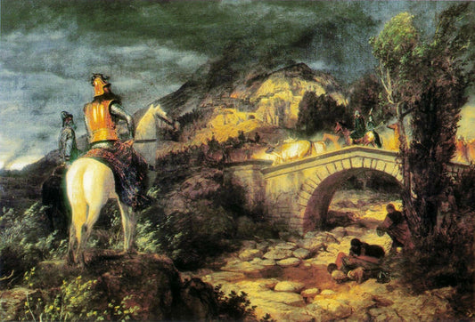 Goths on their raid, vintage artwork by Arnold Böcklin, 12x8" (A4) Poster