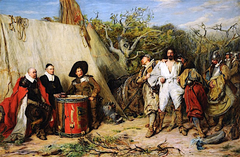 The Drumhead Court Martial, vintage artwork by John Pettie, RA, 12x8" (A4) Poster