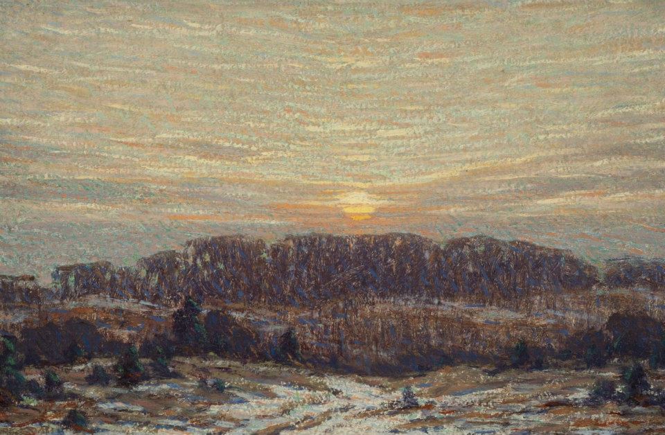 Early Winter, vintage artwork by Leonard Ochtman, 12x8" (A4) Poster