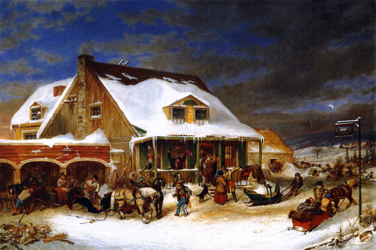After the Ball, Chez Jolifou, vintage artwork by Cornelius Krieghoff, A3 (16x12") Poster Print