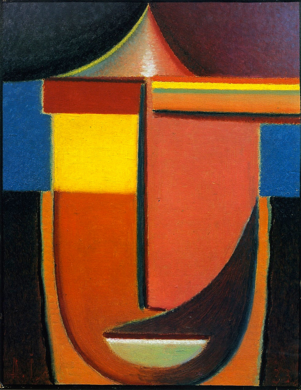 Abstract Head: Karma, vintage artwork by Alexei von Jawlensky, 12x8" (A4) Poster