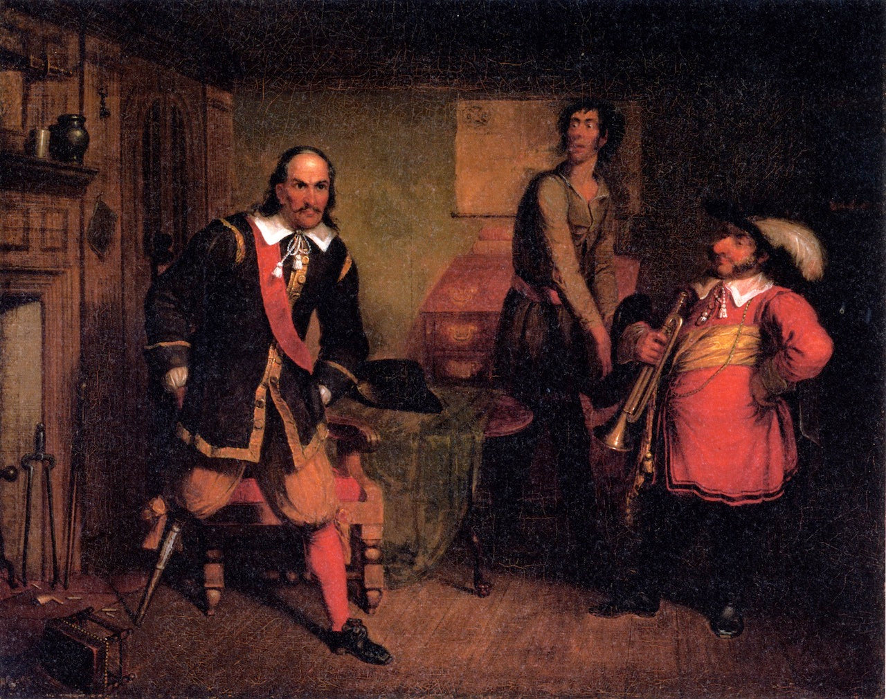 Peter Stuyvesant and the Trumpeter, vintage artwork by Asher Brown Durand, A3 (16x12") Poster Print