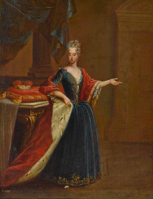 Portrait of Electress Maria Antonia of Bavaria, Archduchess of Austria, vintage artwork by Peter Jacob Horemans, 12x8" (A4) Poster