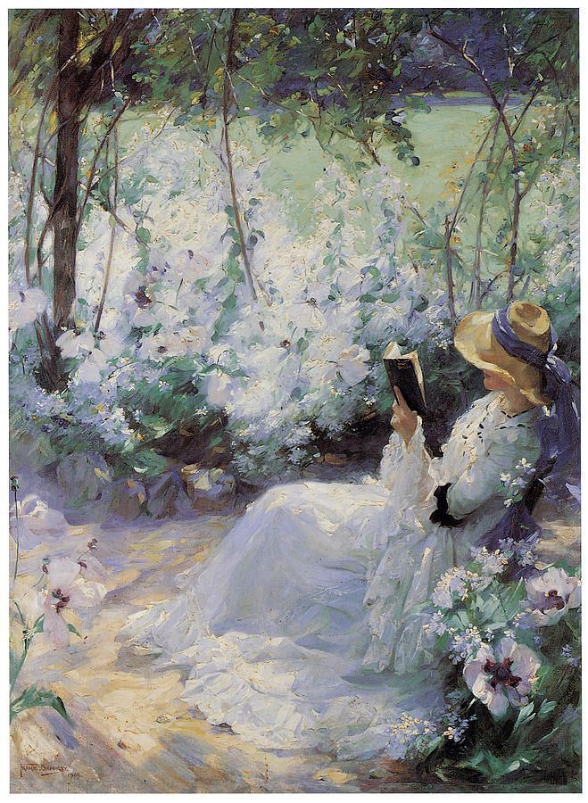 Delicious Solitude, vintage artwork by Frank Bramley, R.A., 12x8" (A4) Poster
