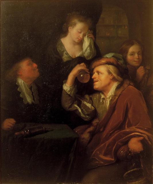 The Medical Examination, vintage artwork by Godfried Schalcken, 12x8" (A4) Poster