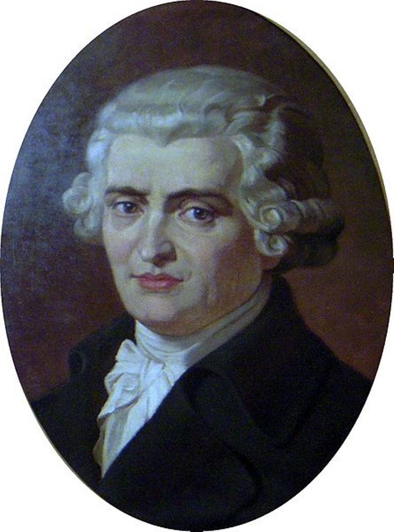 Portrait of Composer Franz Joseph Haydn, vintage artwork by Nikolai Bodarevsky, 12x8" (A4) Poster