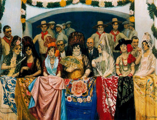La Presidencia de La Becerrada, vintage artwork by Adolfo Lozano Sidro, 12x8" (A4) Poster