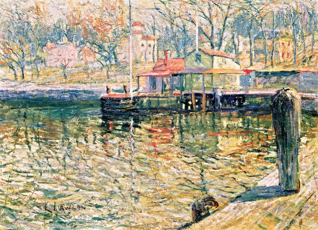 The Boat House, vintage artwork by Ernest Lawson, 12x8" (A4) Poster