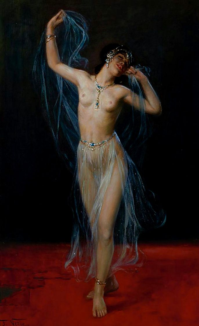 Veil Dancer by Frederick Vezin,A3(16x12