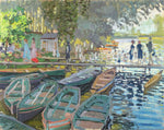 Bathers at La Grenouillere, vintage artwork by Claude Monet, 12x8" (A4) Poster