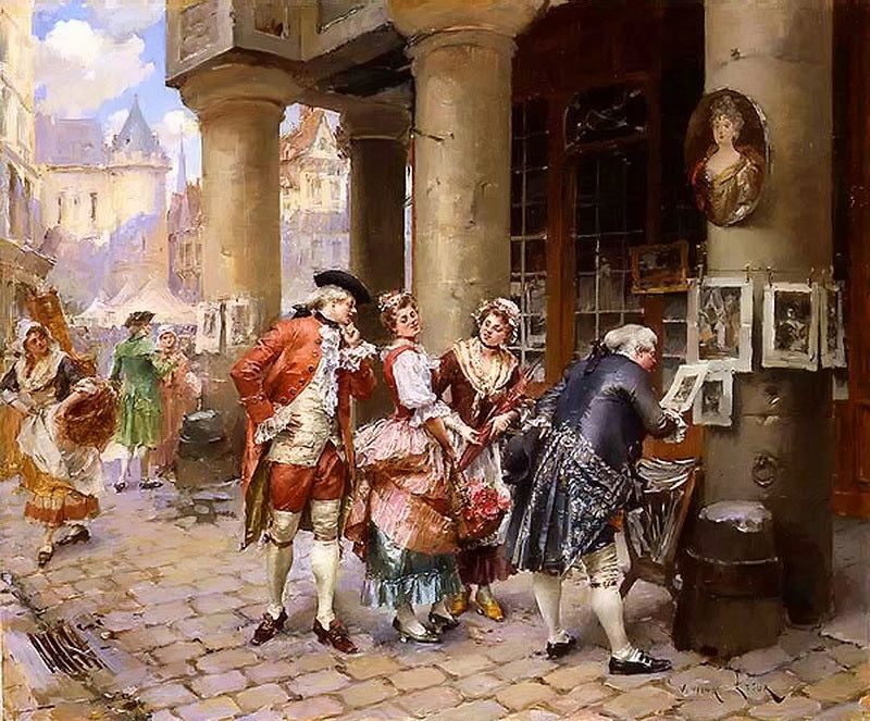 At the Street Market by Henri Victor Lesur,A3(16x12")Poster