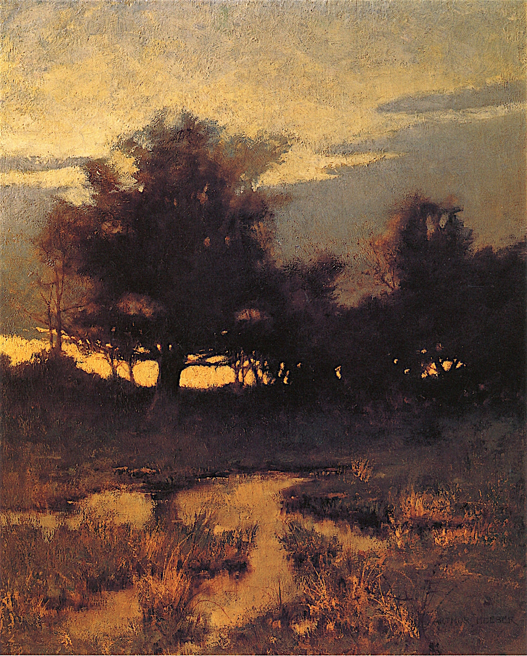Golden Twilight, vintage artwork by Arthur Hoeber, 12x8" (A4) Poster
