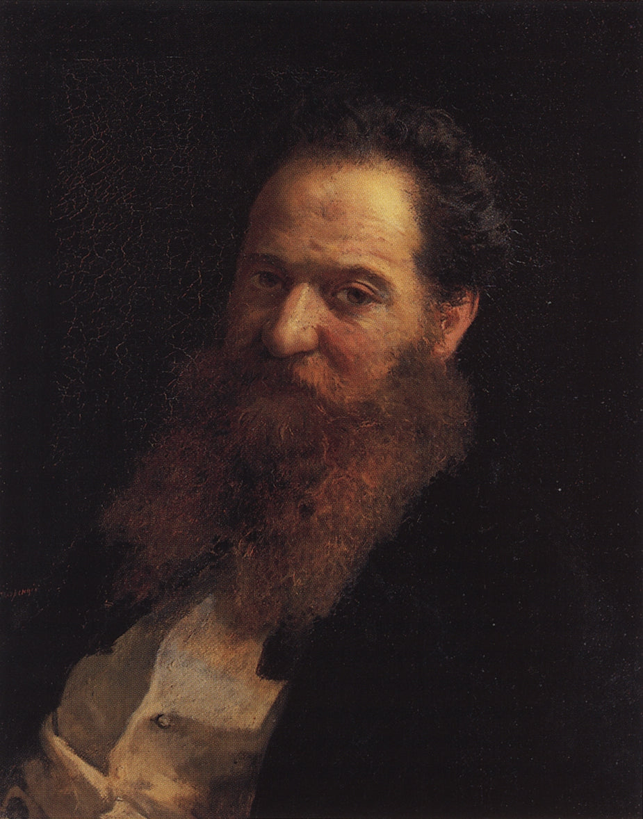 Portrait of G.J. Schiff, vintage artwork by Nikolai Nikolaevich Ge, 12x8" (A4) Poster