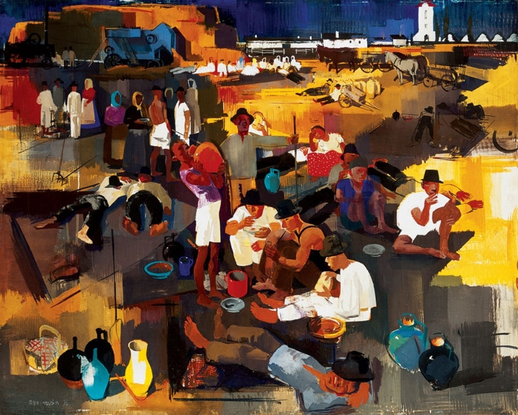 Rest at Noon by Vilmos Aba-Novák,16x12(A3) Poster