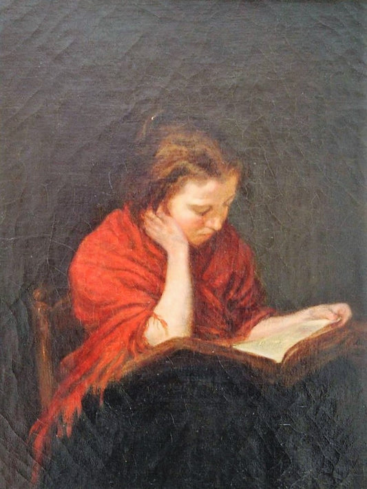 Femme lisant (Woman Reading), vintage artwork by François Bonvin, A3 (16x12") Poster Print