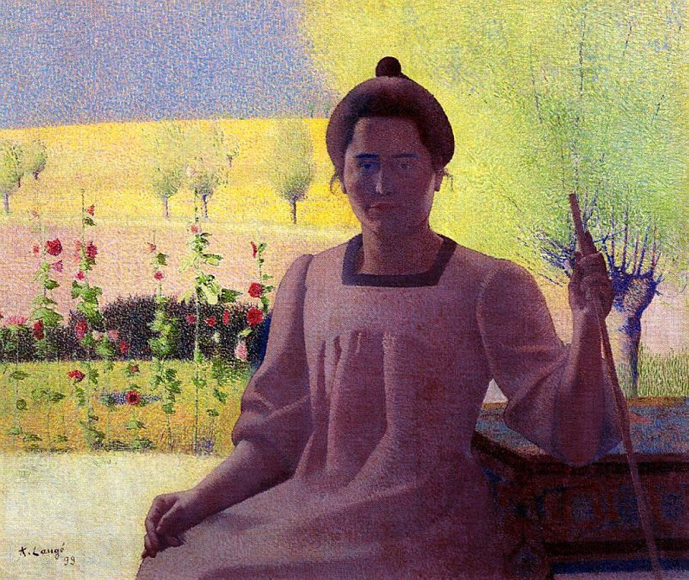 Madame Achille Lauge a Contre-Jour by Achille Lauge,A3(16x12")Poster