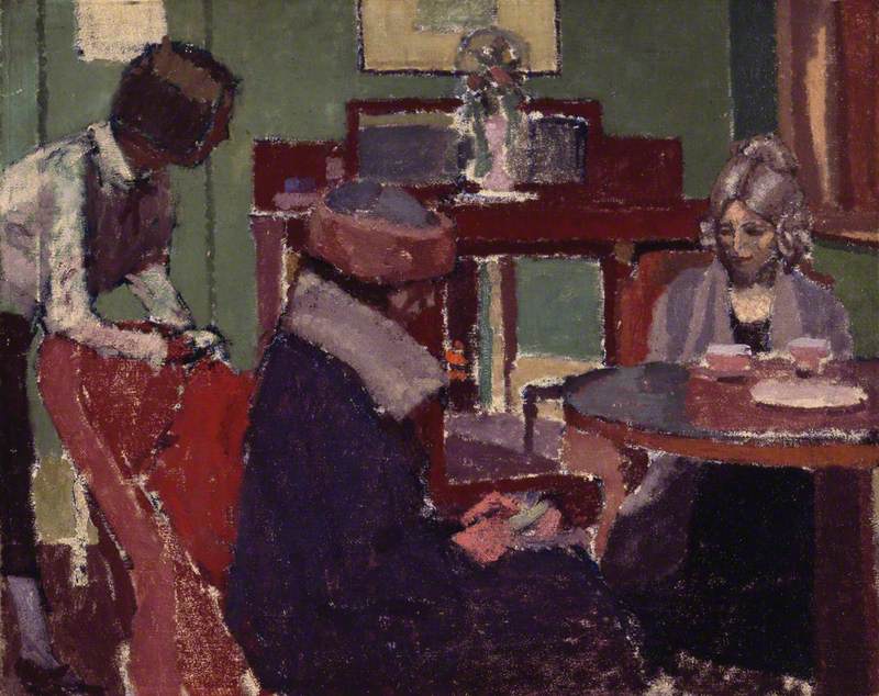The Tea Party, vintage artwork by Malcolm Drummond, 12x8" (A4) Poster