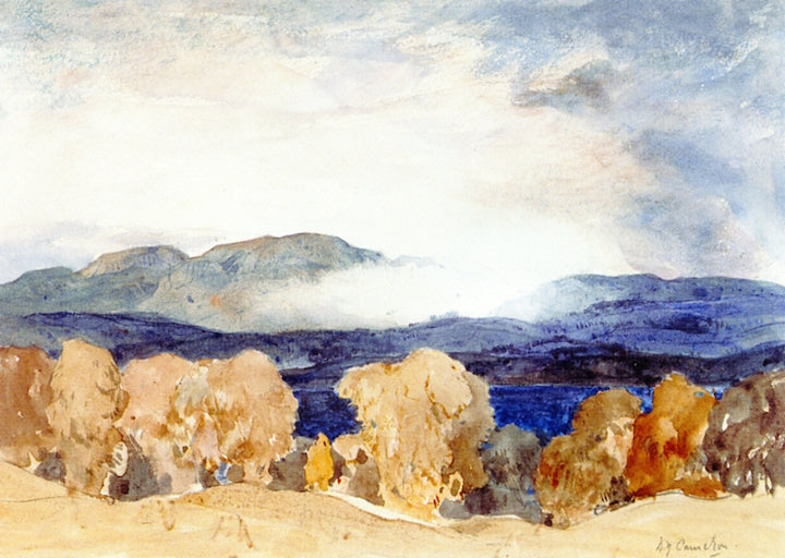 The Highland Loch, vintage artwork by Sir David Young Cameron, RA, 12x8" (A4) Poster
