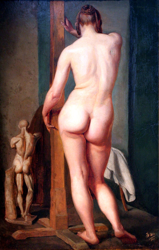 Female back, vintage artwork by Julius Schnorr von Carolsfeld, A3 (16x12") Poster Print