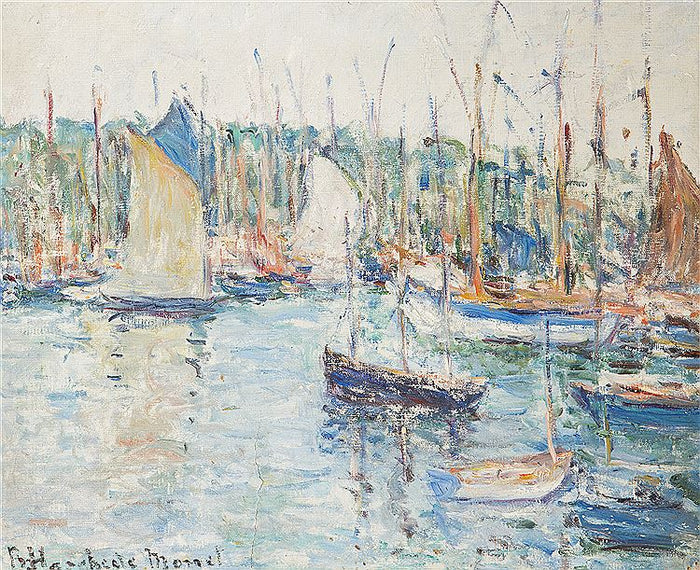 Boats in Port by Blanche Hoschede-Monet,A3(16x12