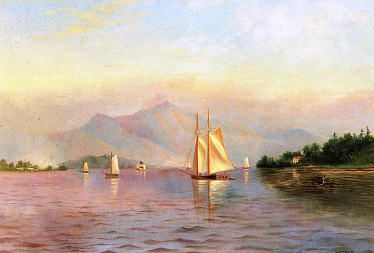 On the River, vintage artwork by Warren W. Sheppard, 12x8" (A4) Poster