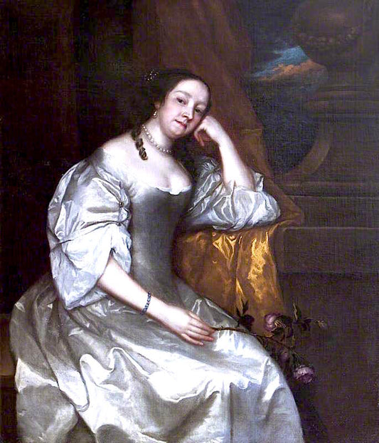 Elizabeth Freke, Lady Brownlow, vintage artwork by Attributed to Henry Anderton, 12x8" (A4) Poster