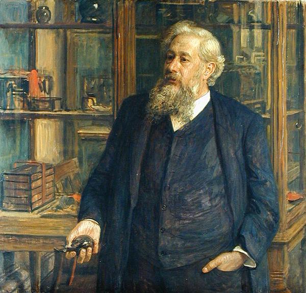 Portrait of Justus Brinckmann, vintage artwork by Leopold von Kalckreuth, 12x8" (A4) Poster