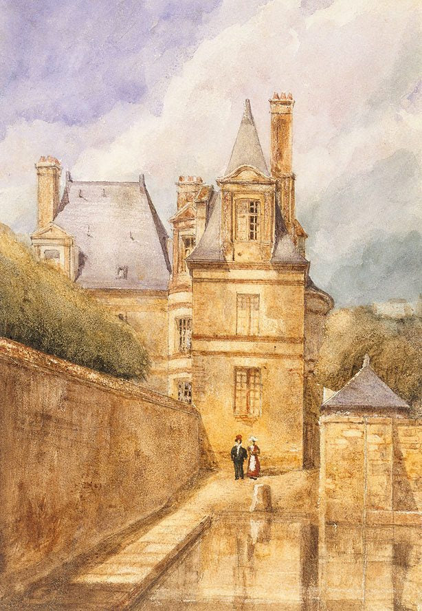 Sully's Terrace, Fontainebleau, vintage artwork by Sir Edward John Poynter, 12x8" (A4) Poster