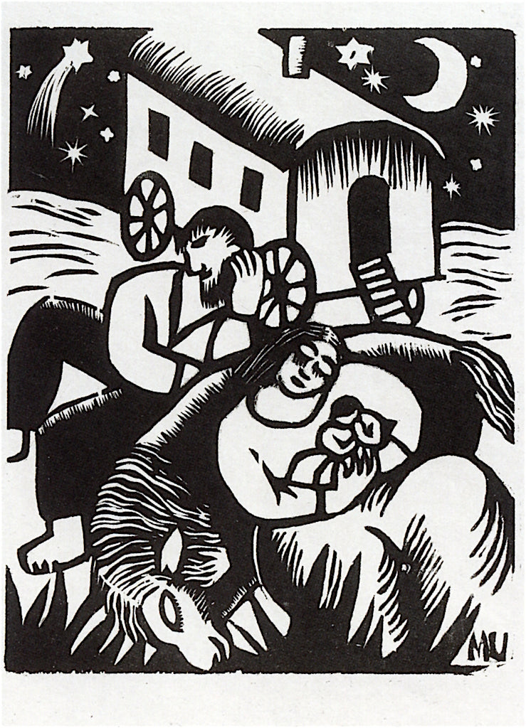 Resting Gypsies by Maria Uhden,16x12(A3) Poster