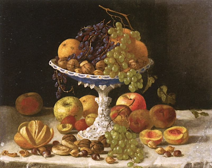Still Life with White Compote, vintage artwork by John F. Francis, A3 (16x12") Poster Print