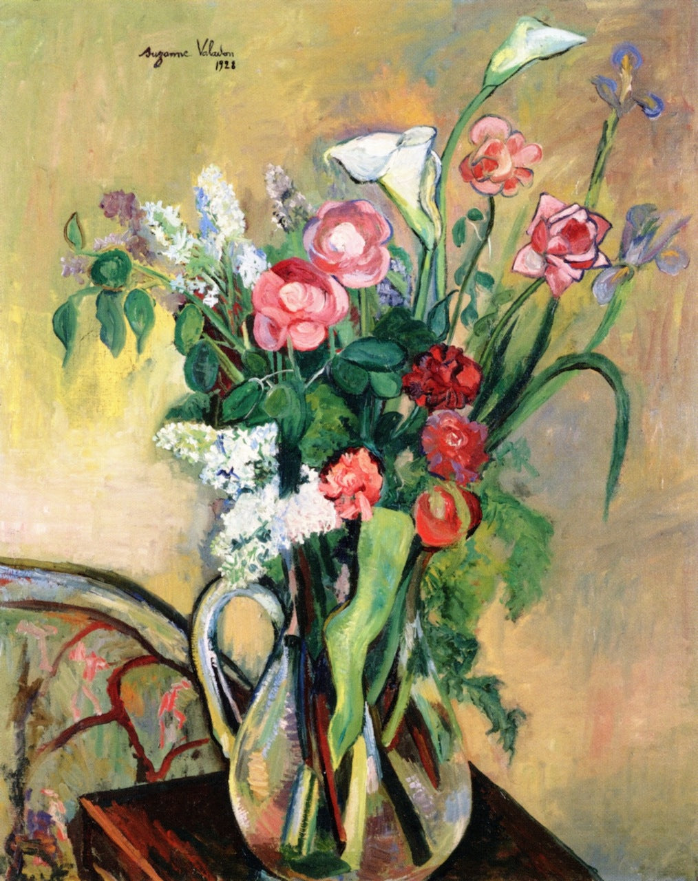 Bouquet of Flowers in a Crystal Vase by Suzanne Valadon,A3(16x12")Poster