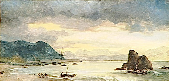 View of a Sicilian Port, vintage artwork by Achille-Etna Michallon, A3 (16x12") Poster Print