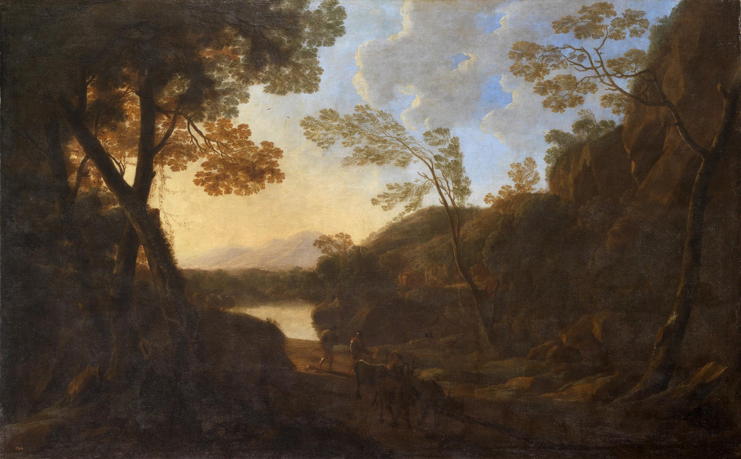 Mountain Pass, vintage artwork by Attributed to Jan Both, 12x8" (A4) Poster