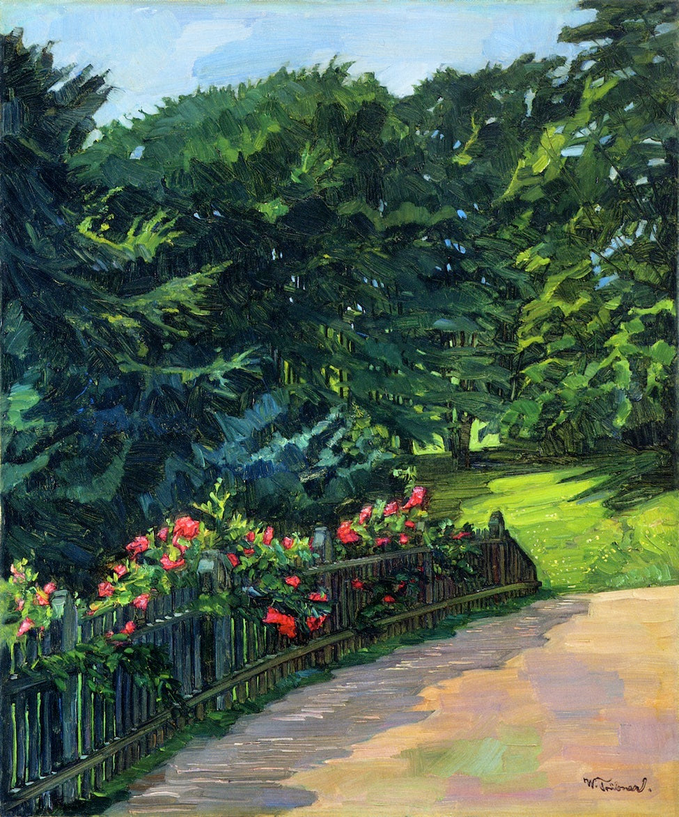 Rosebush, vintage artwork by Wilhelm Trübner, 12x8" (A4) Poster