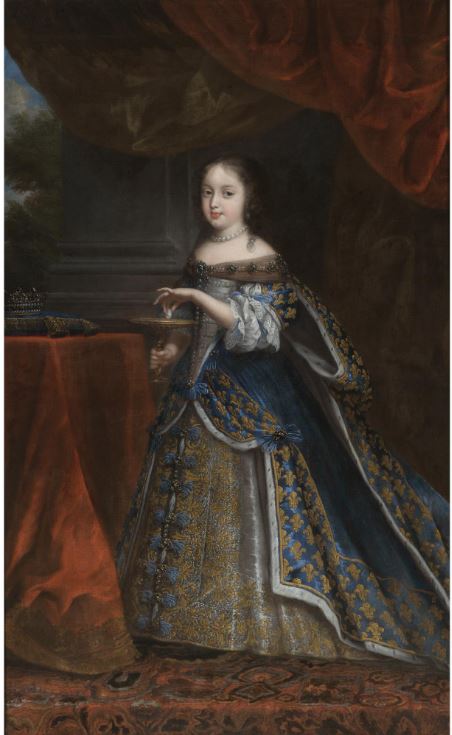 Portrait of a Young Royal Lady, vintage artwork by French School 17th Century - Unknown, 12x8" (A4) Poster