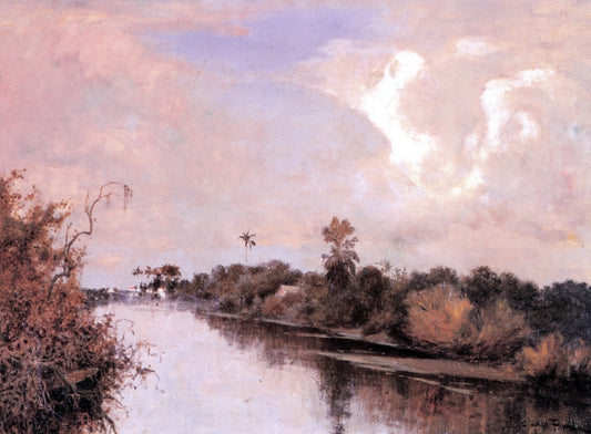 On the Miami River, vintage artwork by Stephen Parrish, 12x8" (A4) Poster