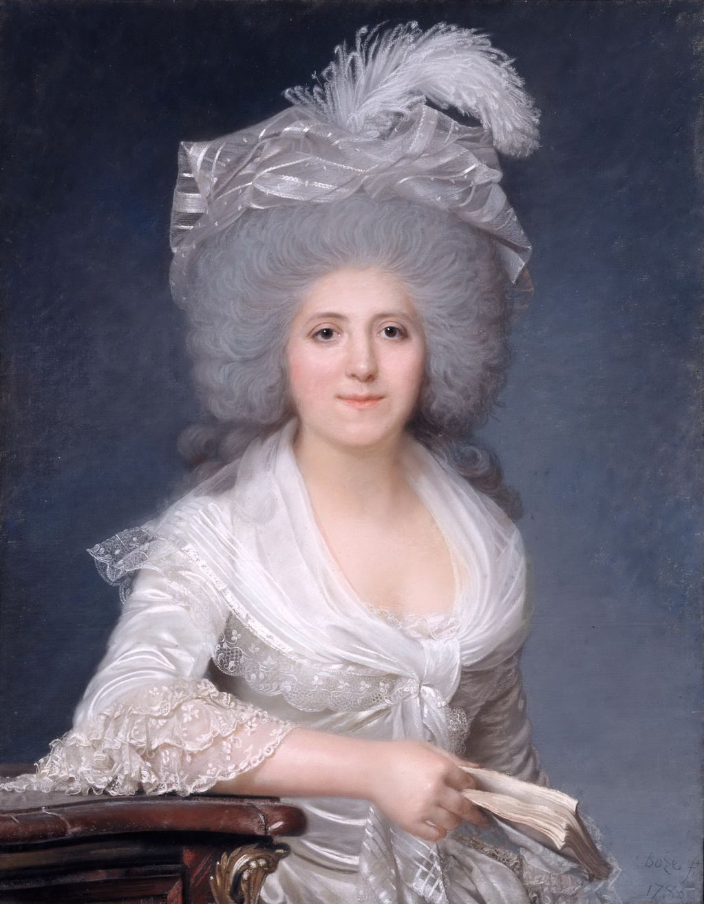 Jeanne-Louise-Henriette Campan, vintage artwork by Joseph Boze, 12x8" (A4) Poster