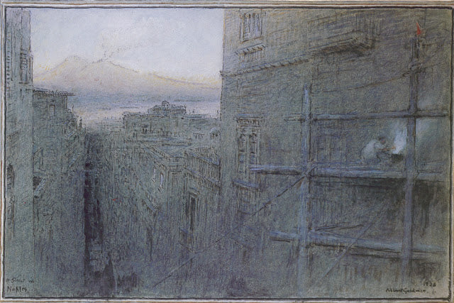 A Street in Naples, vintage artwork by Albert Goodwin, 12x8" (A4) Poster