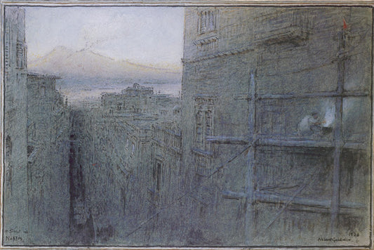 A Street in Naples, vintage artwork by Albert Goodwin, 12x8" (A4) Poster