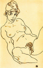 Female Nude with Legs Spread by Egon Schiele,16x12(A3) Poster