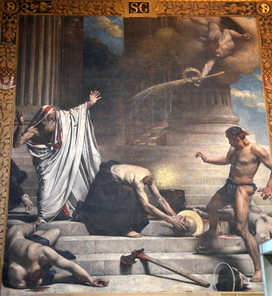 The Martyrdom of Saint Denis, vintage artwork by Leon Joseph Florentin Bonnat, 12x8" (A4) Poster