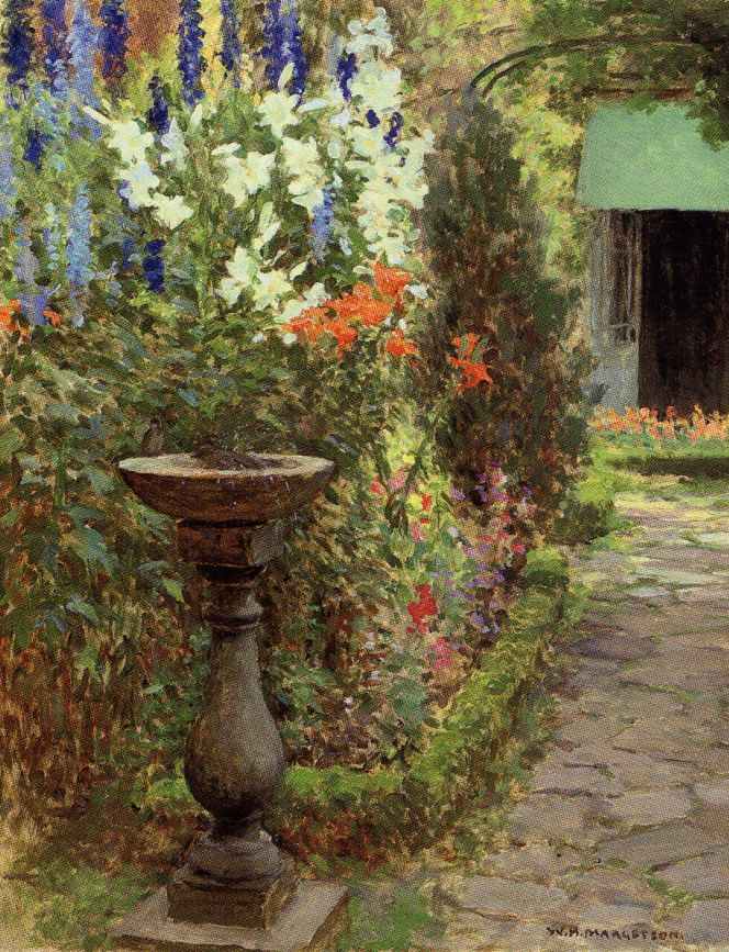 The Bird Bath by William Henry Margetson,A3(16x12")Poster