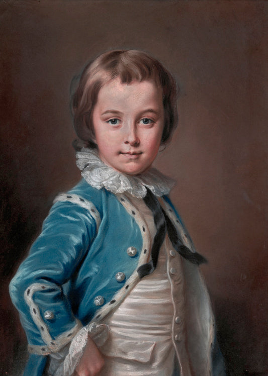 Henry Fiennes Pelham-Clinton, Earl of Lincoln, vintage artwork by William Hoare, 12x8" (A4) Poster