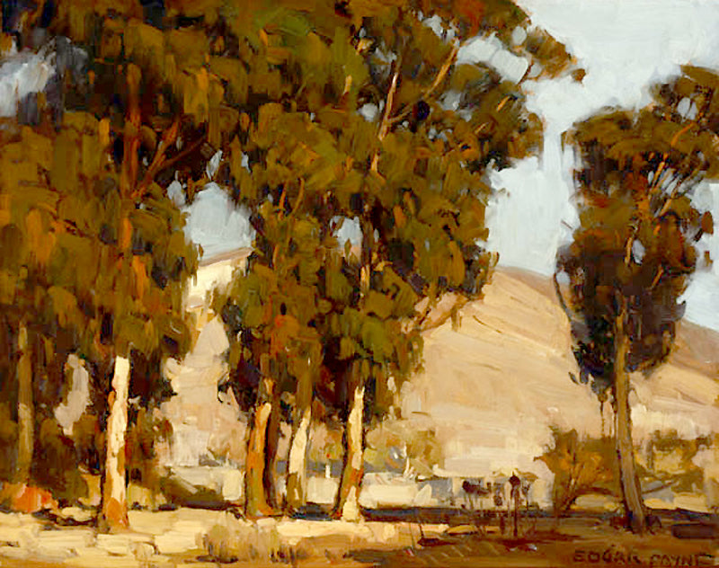 Eucalyptus Landscape, vintage artwork by Edgar Alwyn Payne, 12x8" (A4) Poster