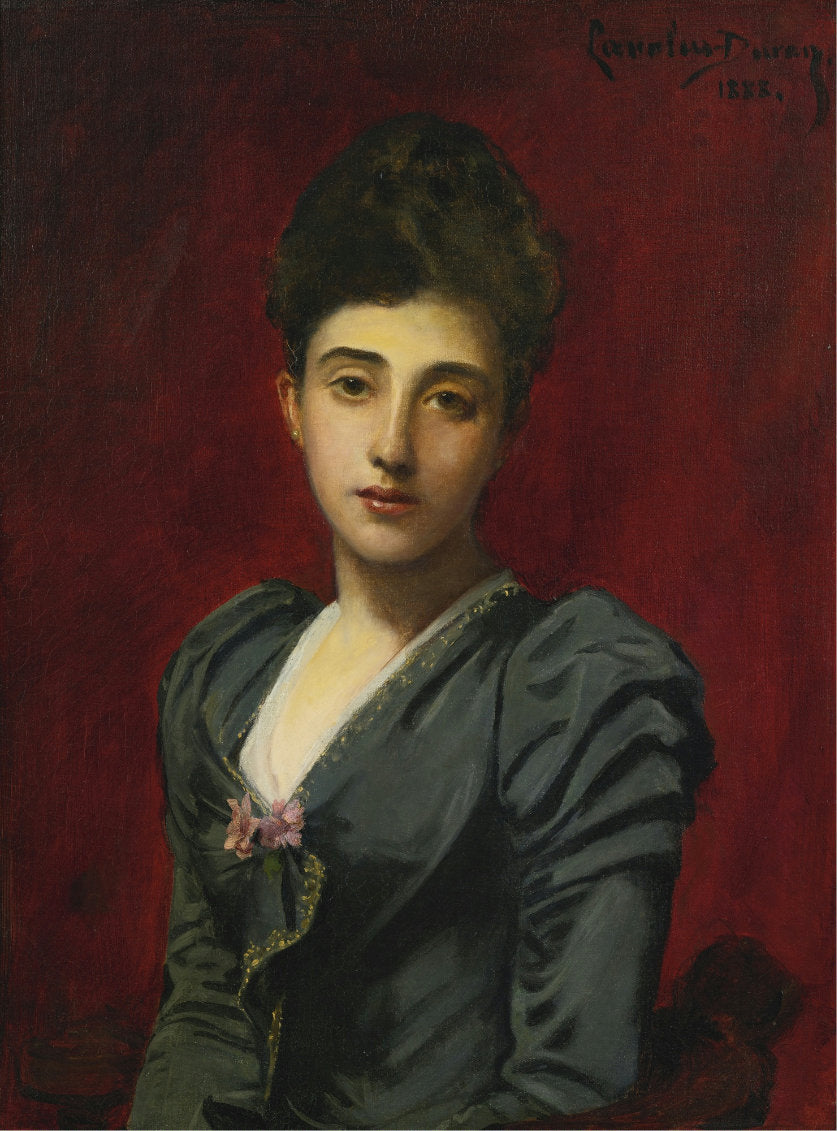 Portrait of the Countess Lily de Roussy de Sales, vintage artwork by Charles Auguste Émile Durand, 12x8" (A4) Poster
