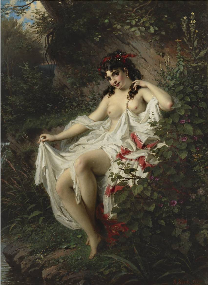 Spring in the Woods, vintage artwork by Anton Ebert, 12x8" (A4) Poster