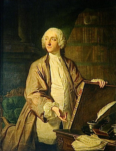 Victor Riquetti, Marquis of Mirabeau, vintage artwork by Jacques-Andre-Joseph Aved, 12x8" (A4) Poster