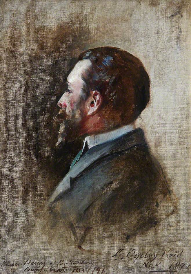 Sketch of Prince Henry of Battenberg, vintage artwork by George Ogilvy Reid, 12x8" (A4) Poster