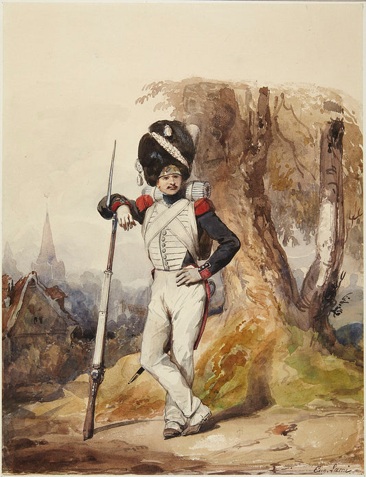 Grenadier of the Royal Guard, vintage artwork by Eugene Louis Lami, A3 (16x12") Poster Print